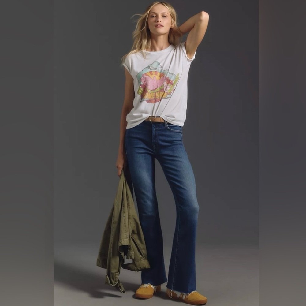 MOTHER Denim weekender fray blue jeans Not Rough enough 27